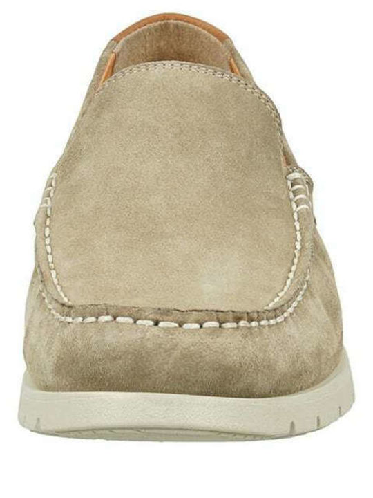 Men's Suede Moccasins Beige