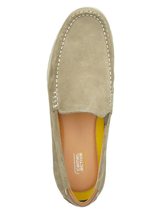 Men's Suede Moccasins Beige