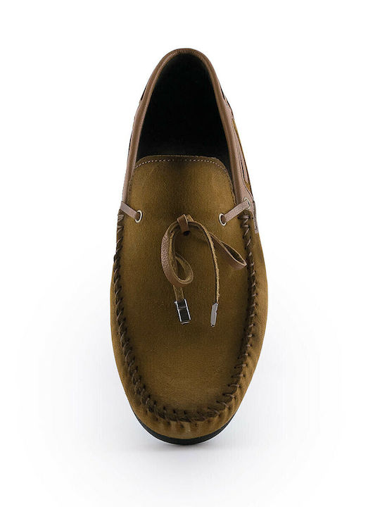 Δερμάτινα Ανδρικά Loafers σε Ταμπά Χρώμα