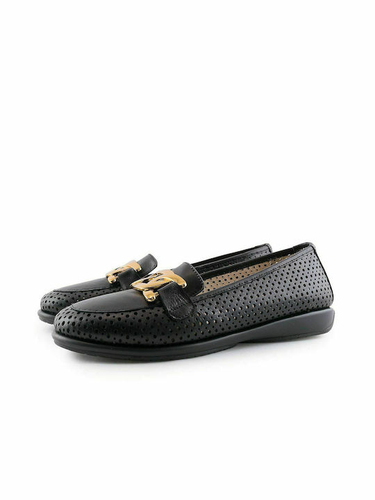 Relax Anatomic Leather Women's Moccasins in Black Color