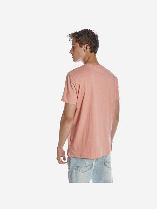 Brokers Jeans Herren T-Shirt Kurzarm Rosa