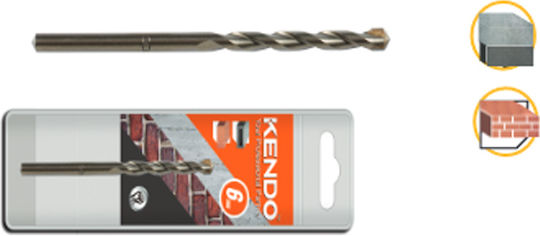 Kendo Diamond Drill with Cylindrical Shank for Masonry και Metal 4mm
