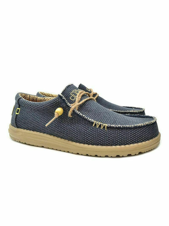 Wally Braided Men's Moccasins Blue