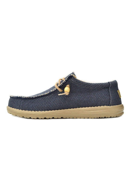 Wally Braided Men's Moccasins Blue