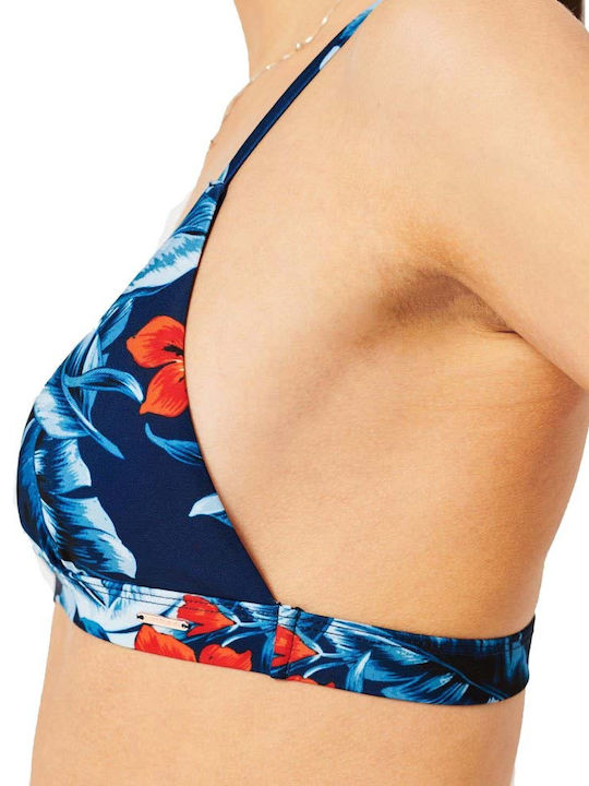 Ovin Vintage Bikini Τριγωνάκι Floral Μπλε