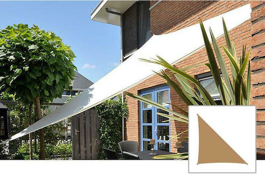Showood Dreieck Sonnensegel Braun 4.2x4.2x6m 230gr/m²