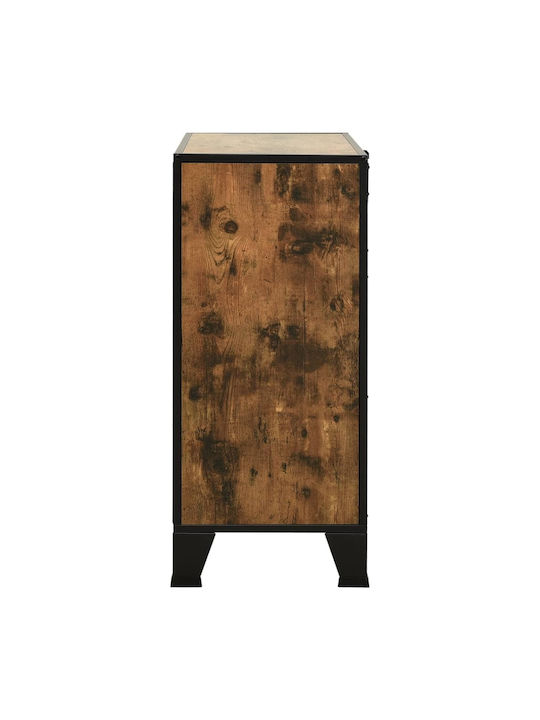 vidaXL Wohnzimmer Vitrine aus Holz und Metall Braune 72x36x82cm
