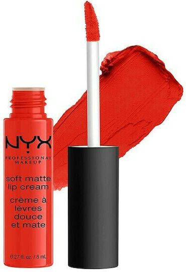 NYX Professional Makeup Soft Matte Lip Cream Long Lasting Liquid Lipstick Matte 01 Amsterdam 8ml
