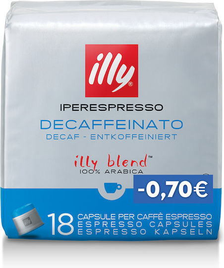 Illy Капсули Еспресо Decaffeinato Безкофеинов Съвместими с машина Iperespresso 108капси