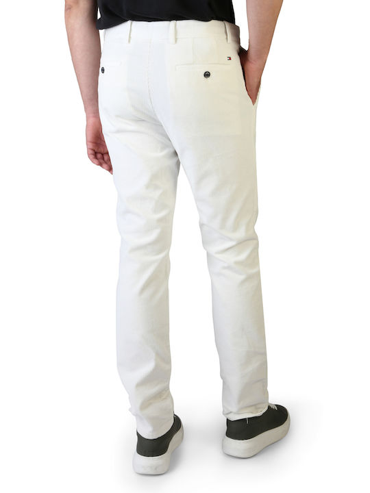 Tommy Hilfiger Ανδρικό Παντελόνι Chino Ελαστικό σε Κανονική Εφαρμογή Λευκό