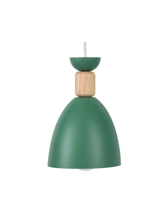 GloboStar Ava Pendant Light Green Bell with Socket E27 35x35x130cm