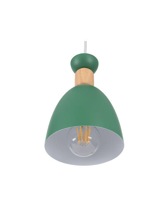 GloboStar Ava Pendant Light Green Bell with Socket E27 35x35x130cm
