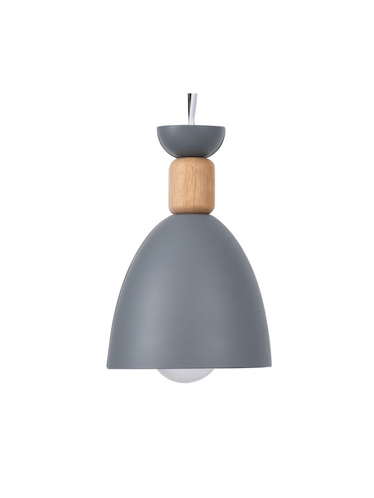 GloboStar Ava Hängelampe Gray Glocke mit Fassung E27 35x35x130cm.