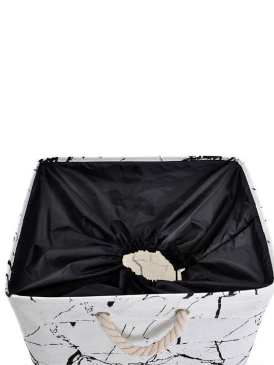 Ankor Καλάθι Απλύτων Υφασμάτινο 70lt 40x33x60cm Λευκό