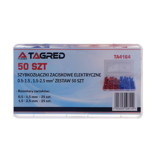 Tagred Klemme Schnellverbindung 1 Position in Kassette 50 Stück (TA4164) 1Stück