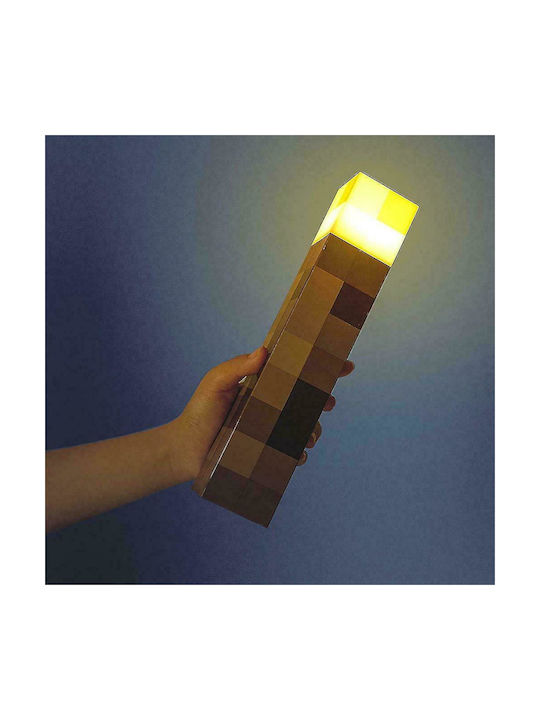 Led Kids Decorative Lamp Minecraft Brown 6x6x28εκ.
