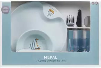 Little Dutch Feeding Set Sailors Bay made of Plastic Blue 6pcs