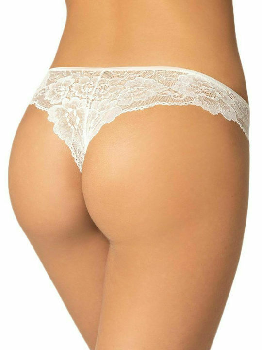 Milena by Paris Cotton Women's Brazil with Lace Ivory