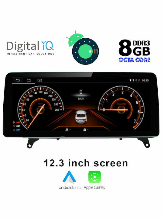 Digital IQ Car Audio System for BMW X5 (E70) / X6 (E71) / X5 / E70 / X6 2009-2017 (Bluetooth/USB/AUX/WiFi/GPS/Apple-Carplay/CD) with Touch Screen 12.3"