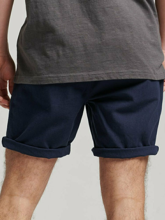 Organic Cotton Vintage Overdyed Men's Shorts Chino Navy Blue