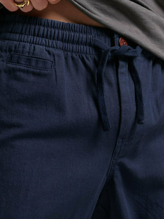 Organic Cotton Vintage Overdyed Men's Shorts Chino Navy Blue