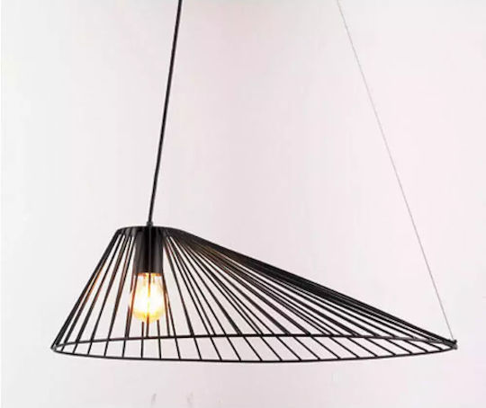 Aca Cappello Pendant Light Black Grid with Socket E27 60x40x120cm