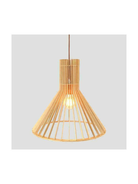 Eurolamp Pendant Light Brown Grid with Socket E27 35x35x154cm