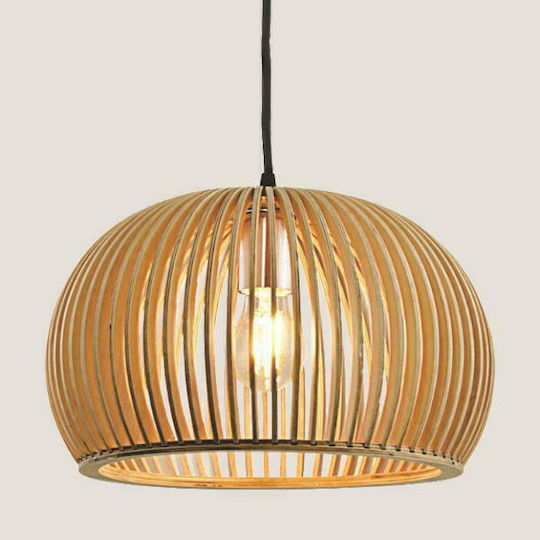 Eurolamp Висящо Осветително Тяло Бежов с Цокъл E27 45x45x300см.