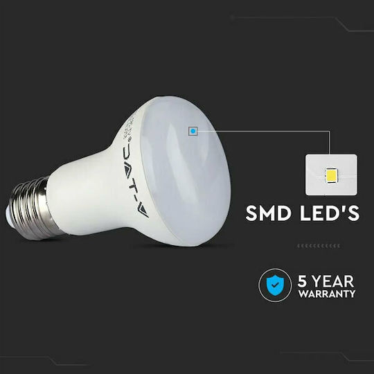 V-TAC LED-Lampe 8.5W 100mm für Fassung E27 und Form R63 Warmes Weiß 806lm
