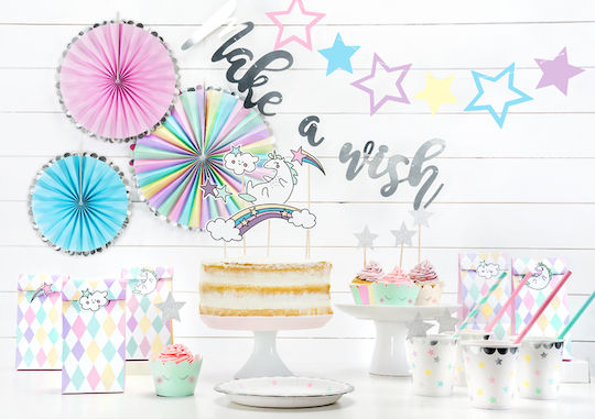 PartyDeco Unicorn Stars Garland for Party 140cm