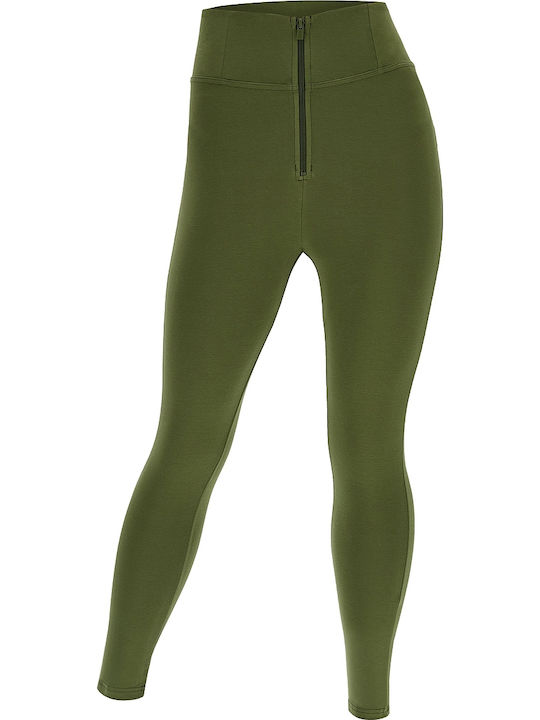 Wr.Up Women's Cropped Everyday Legging High Waisted & Push Up Khaki