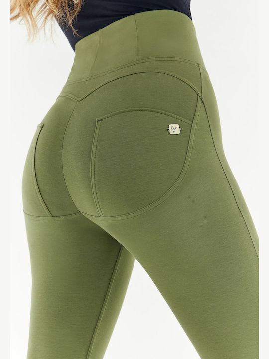 Wr.Up Women's Cropped Everyday Legging High Waisted & Push Up Khaki