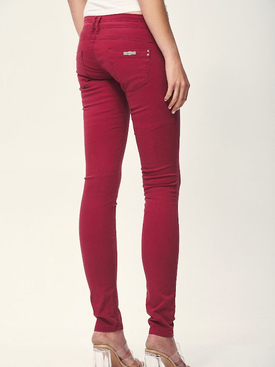 Edward Jeans Bonet Damen Stoff Hose Rot