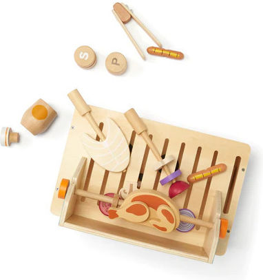 Kids Concept Wooden Barbecue Set with Accessories for 3 Plus Years