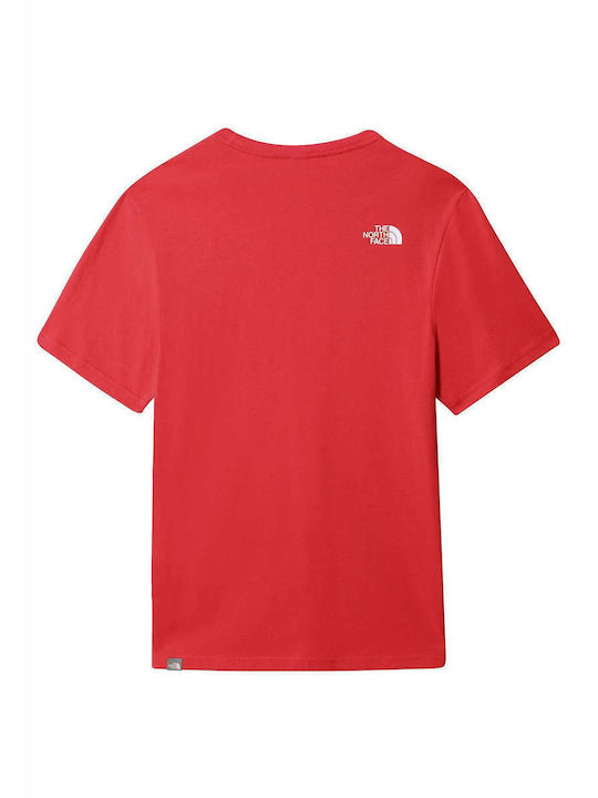 The North Face Easy Ανδρικό T-shirt Κόκκινο με Λογότυπο
