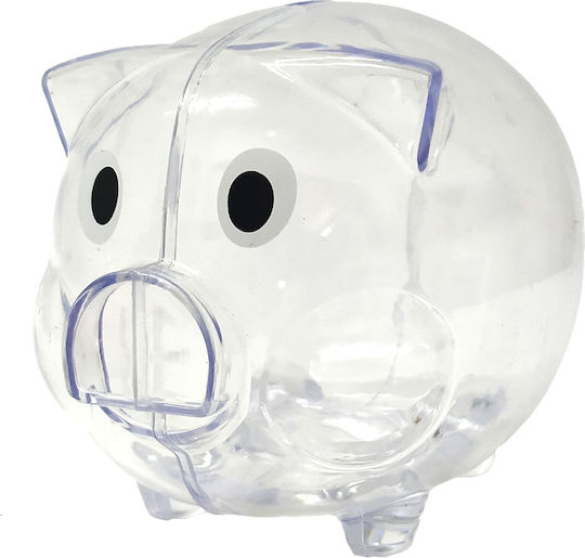 Next Piglet Money Box Plastic Transparent 12.6x10x10.1cm