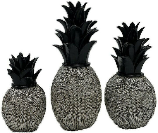 Karvounis Декоративен Ананас Shinny 22253 от Полиретан Black/Silver 10x10x25см 1бр Karvounis Декоративен Ананас Shinny 22253 от Полиретан Black/Silver 10x10x25см 1бр