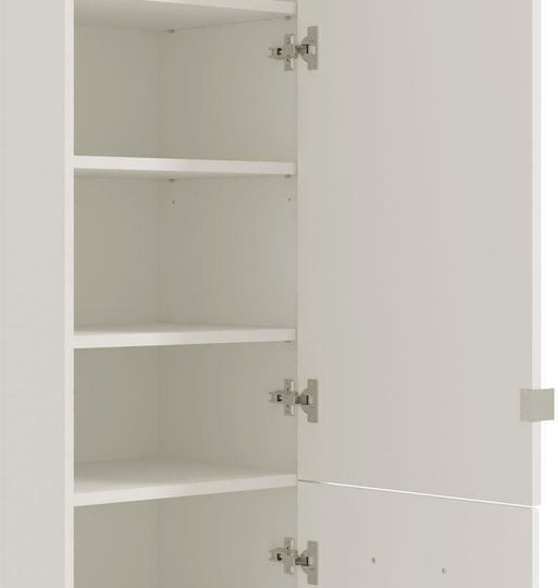 Holz Schuhschrank Menorca mit 8 Regalen White L46.5xW37.5xH199cm