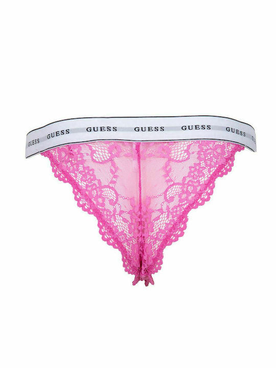 Guess Women's String with Lace Pink