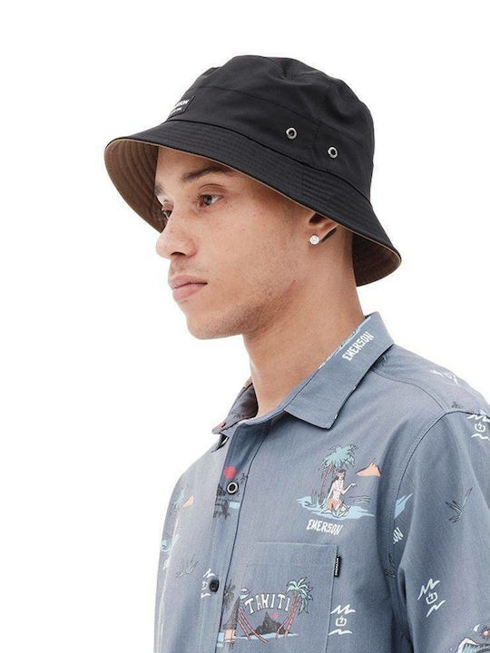 Emerson Υφασμάτινo Καπέλο Bucket Black / Brown