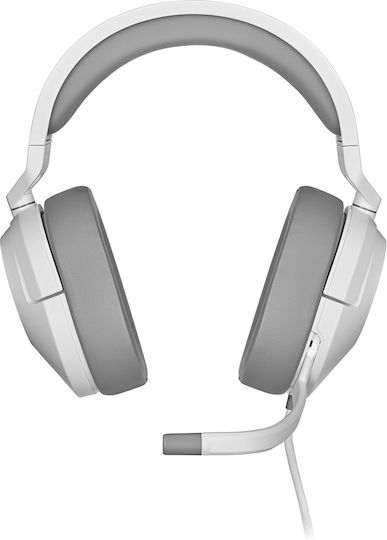 Corsair HS55 Stereo Over Ear Gaming Headset με σύνδεση 3.5mm Λευκό