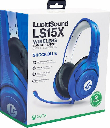Lucidsound LS15X Ασύρματο Over Ear Gaming Headset με σύνδεση 3.5mm Shock Blue