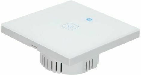 Χωνευτός Διακόπτης Τοίχου Αφής Wi-Fi Μονός με Πλαίσιο Λευκός