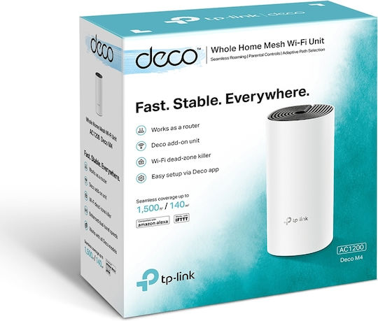 TP-LINK Deco M4 v4 WiFi Mesh Network Access Point Wi‑Fi 5 Dual Band (2.4 & 5GHz)