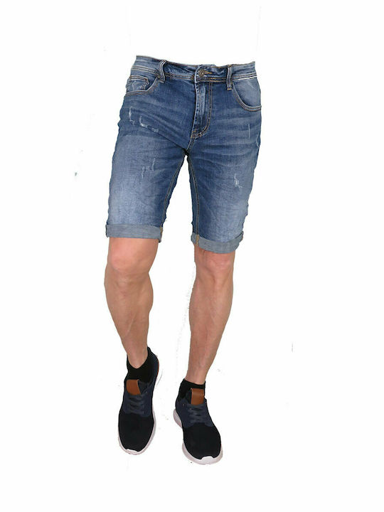 Privato YG-2298 Men's Denim Shorts Blue