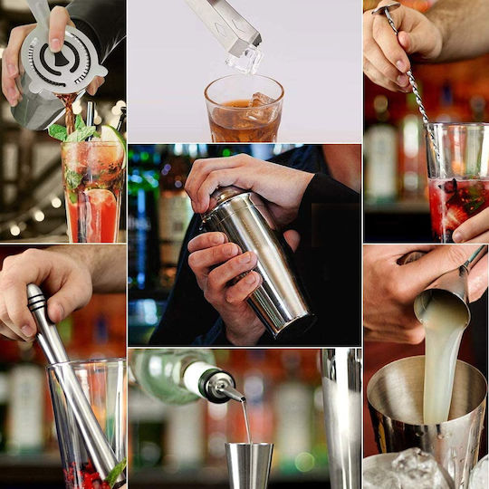 Ayaoqiang Set De Cocktail Cu Bază Din Bambus 12 Bucăți