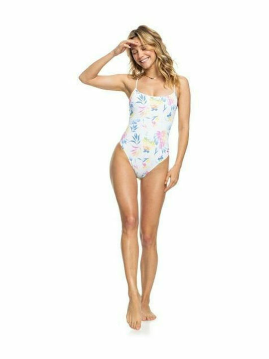 Surf Trippin One Piece Swimsuit Floral White