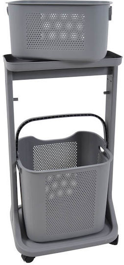 Ankor Plastic Kitchen Trolley 2 Tiers Gray 44x33x73cm