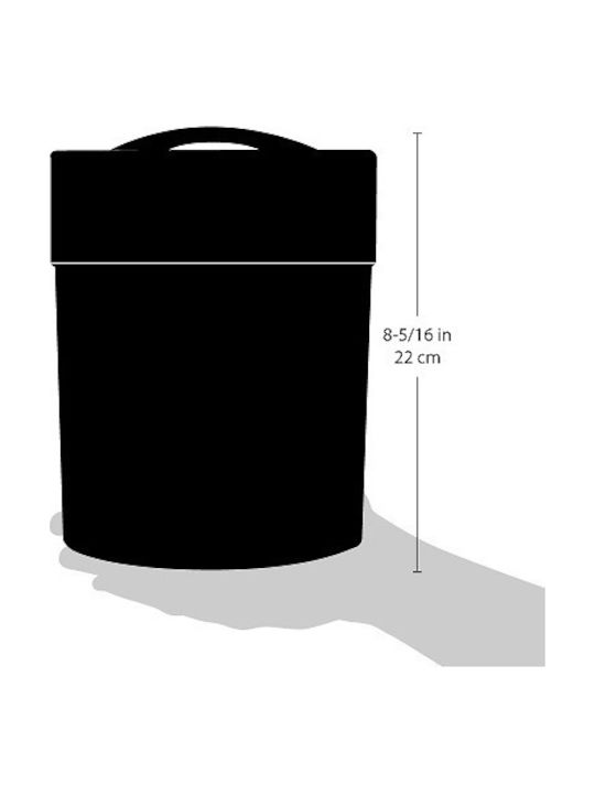 Tightvac Vacuum Βάζο Καφέ με Αεροστεγές Καπάκι Πλαστικό σε Μαύρο Χρώμα 3800ml