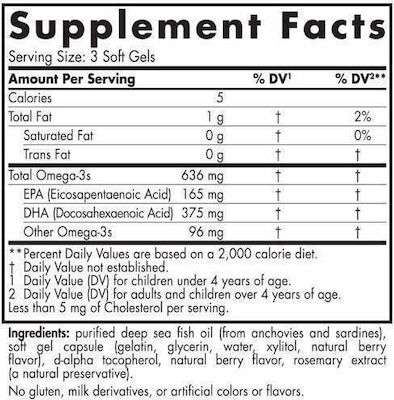 Nordic Naturals Children's DHA Xtra Fish Oil Suitable for Children 636mg 90 softgels